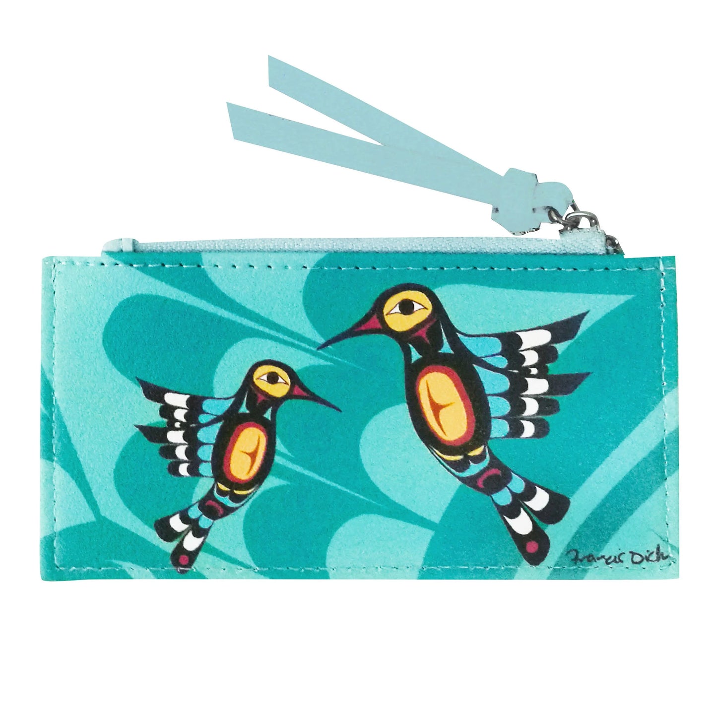 Francis Dick Hummingbird Card Holder- Blue