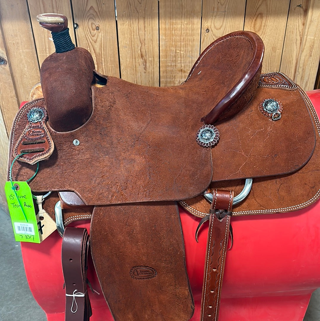 Irvine 15"  Team Rope Saddle