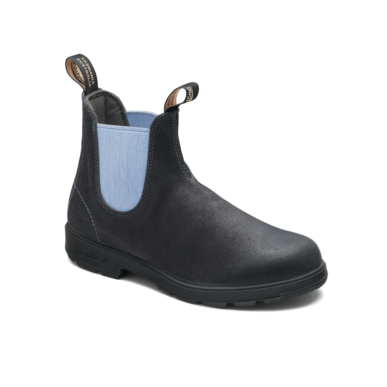 **Blundstone Unisex #2209 Original Boots - Steel Grey Waxy Suede w/Pale Denim Elastic