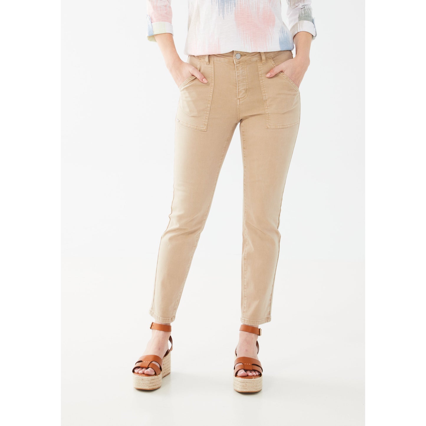 FDJ Women's Olivia Pencil Ankle Jeans - Sand Dollar