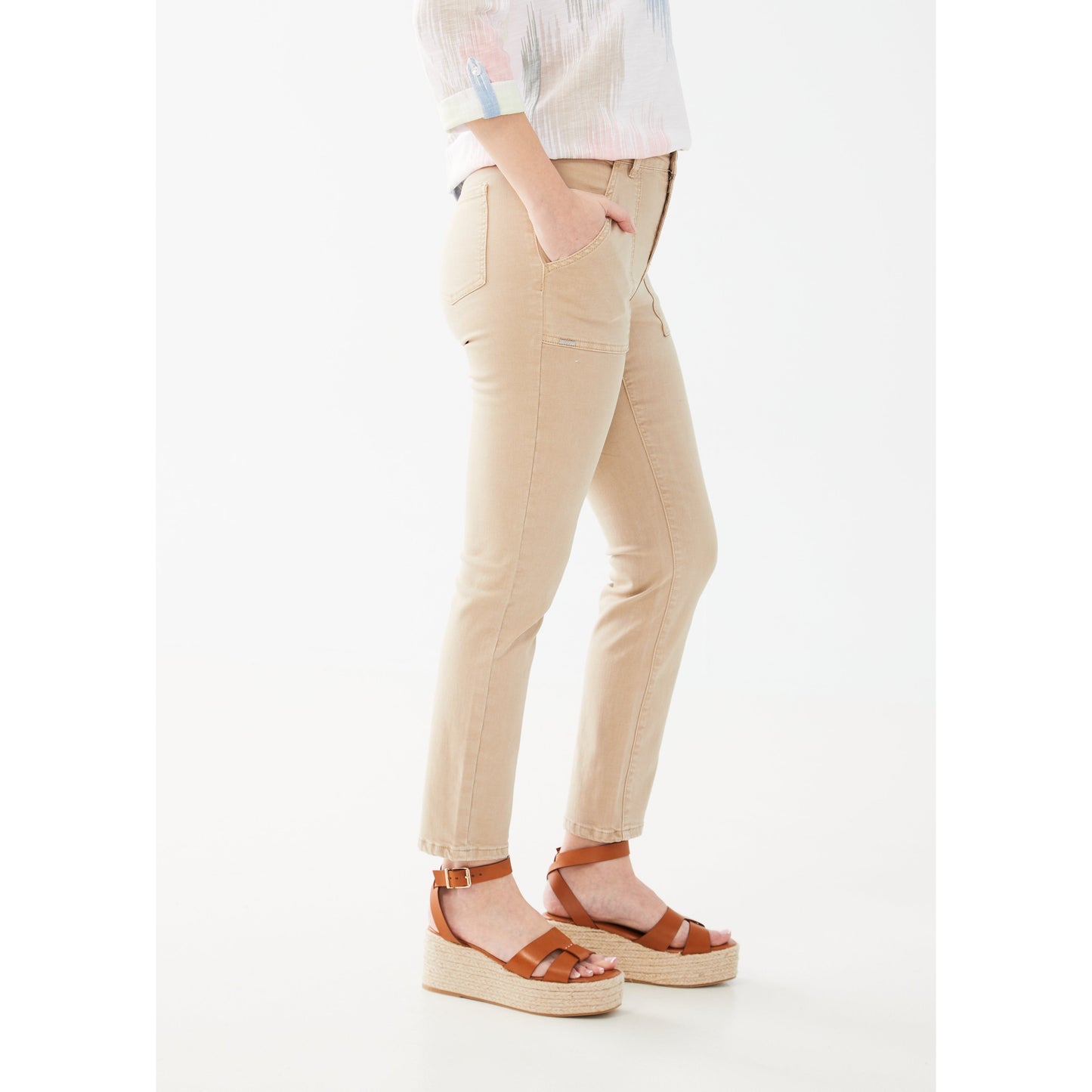 FDJ Women's Olivia Pencil Ankle Jeans - Sand Dollar