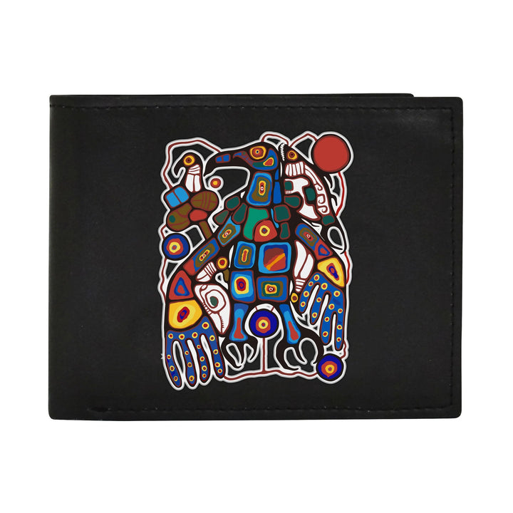 Norval Morrisseau Man Changing into Thunderbird Wallet- Black