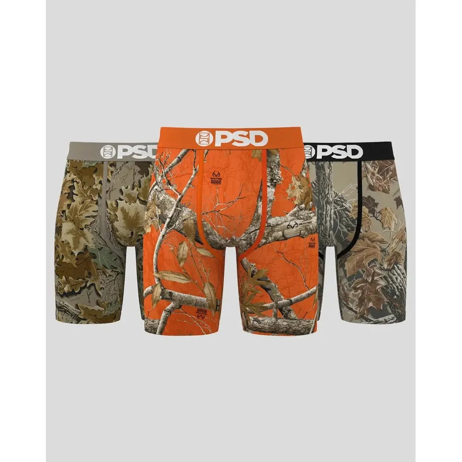 PSD Underwear Realtree 3 Pack Boxer Briefs - Multiple Colour Combinations