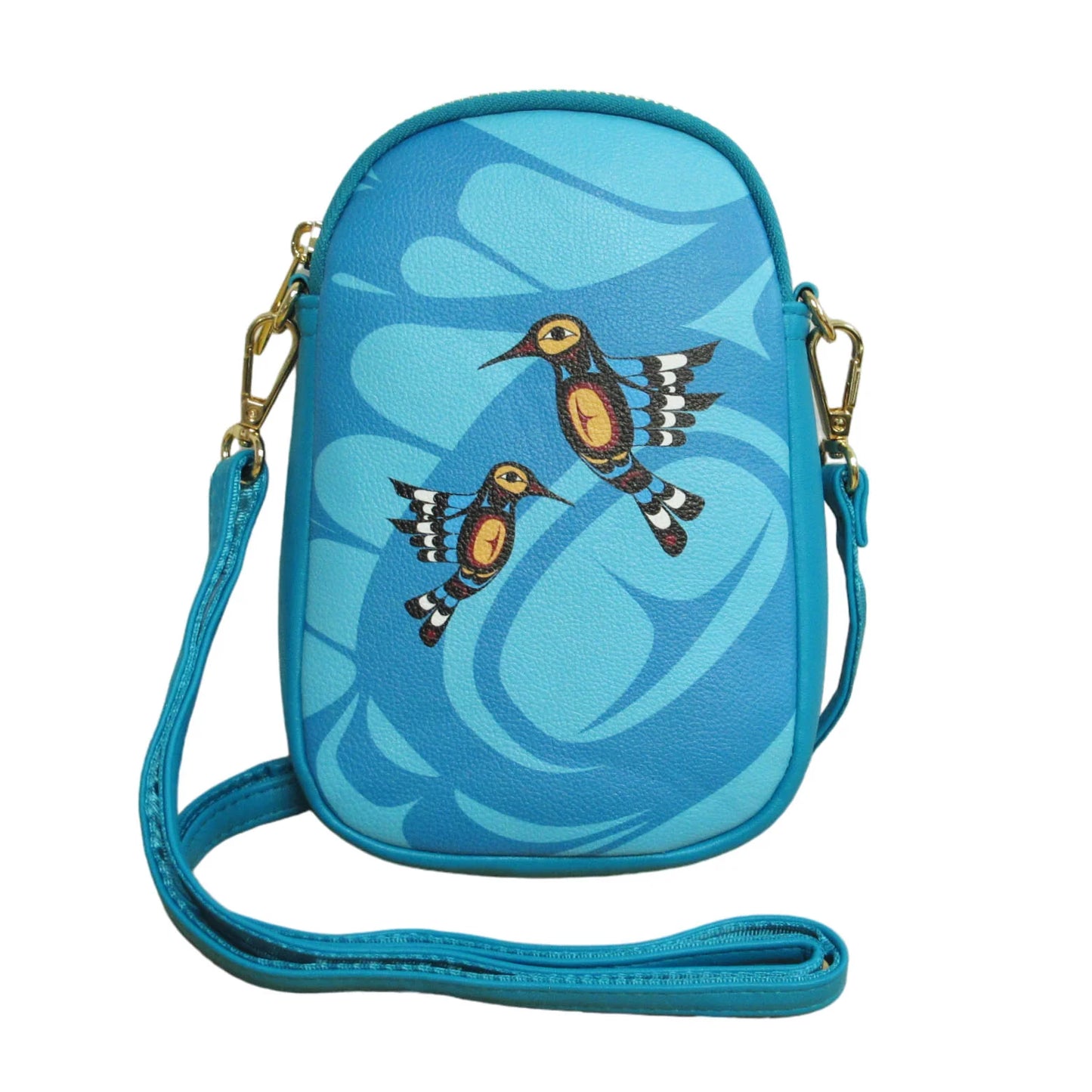 Francis Dick Hummingbird Phone Bag- Blue