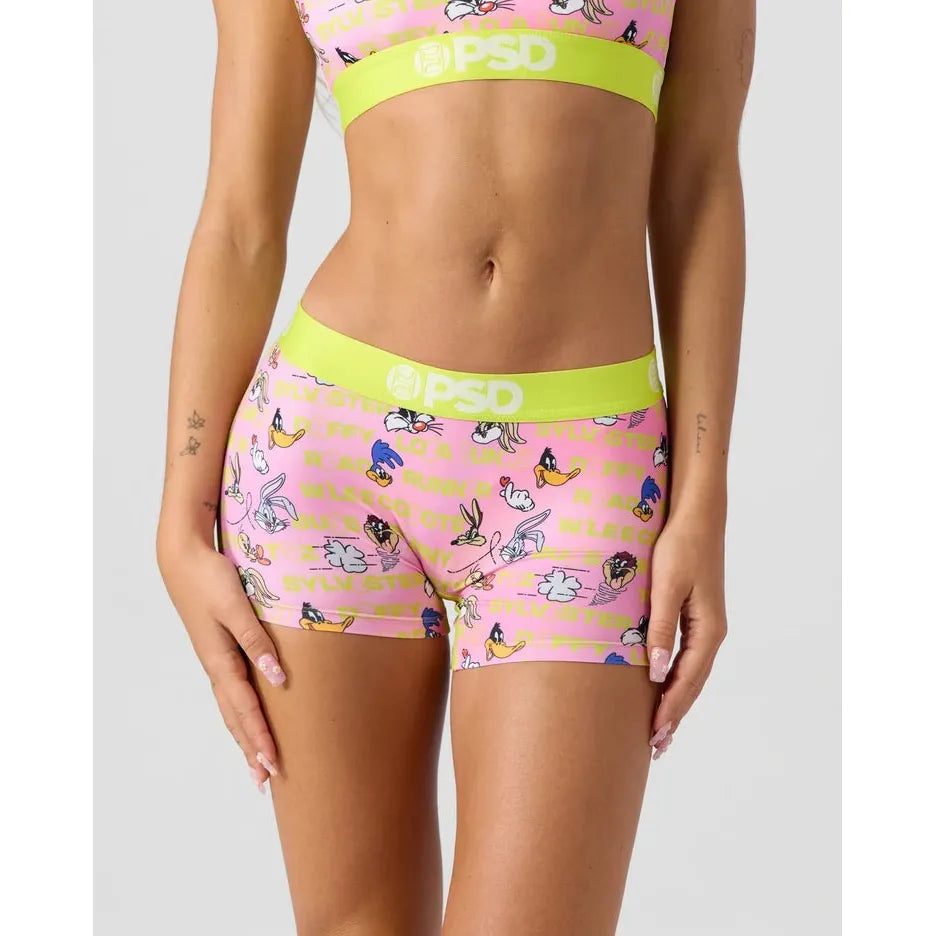 PSD Underwear Women's Looney Tunes Stacked Boy Short Underwear