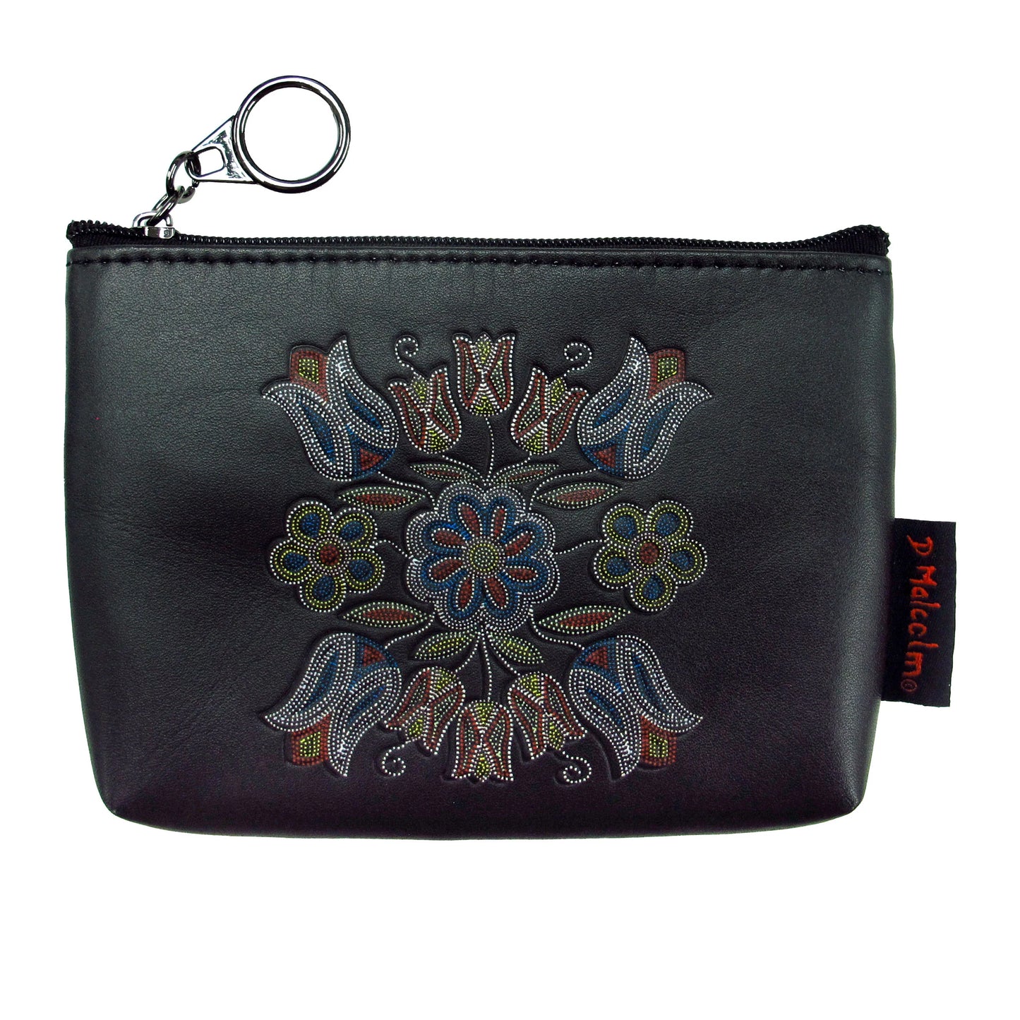 Deb Malcolm Silver Threads Coin Purse- Black