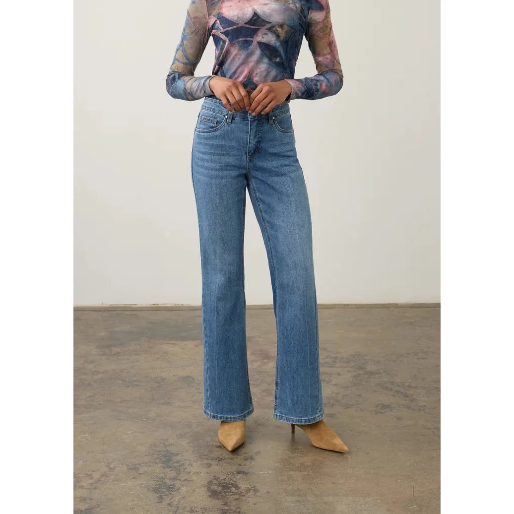 FDJ Olivia Bootleg Denim Jeans - Medium Blue
