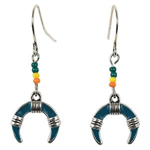 Justin Naja Charm Earrings w/Bead Accents