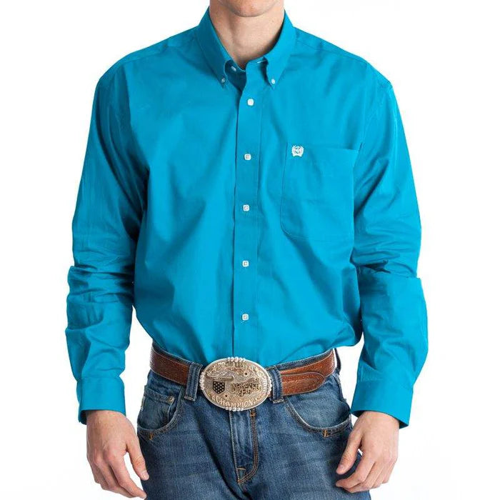 Cinch Men's Long Sleeve Western Shirt -Teal