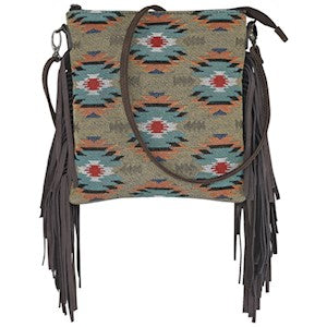 Justin Women's Jacquard Large Crossbody - Taupe