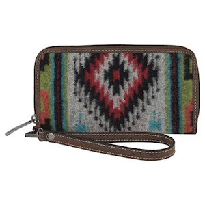 Justin Women's Wallet - Southwestern Blanket w/Tooling