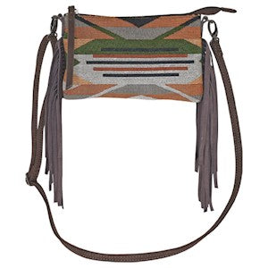 Justin Small Crossbody Bag - Southwest Jacquard Desert Tones