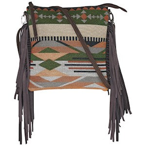 Justin Women;s North South Crossbody Bag - Southwest Jacquard Desert Tones