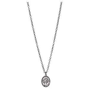 Justin Hammered Oval Necklace - Saguaro Cactus