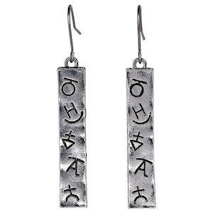 Justin Stamped Linear Bar Earrings - Ranch Brands