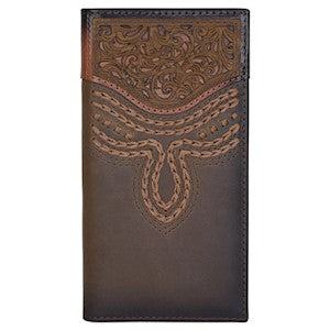 Justin Men's Rodeo Wallet - Russet Inlay & Yoke