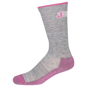 Justin Women's 2-Pack Boot Socks - Grey/Pink