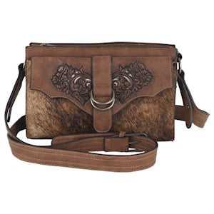 Justin Women's Hair-On Shoulder Bag - Brown/Bone