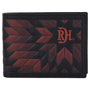 RDHC Men's Morning Star Bifold Wallet - Black/Wine/Claret