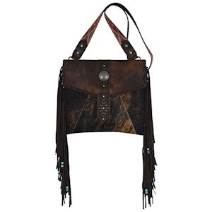 Red Dirt Hat Co  Women's Hair-On Crossbody Purse w/Fringe - Multiple Colours