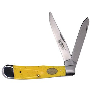 Justin Trapper Knife - Bright Yellow Bone