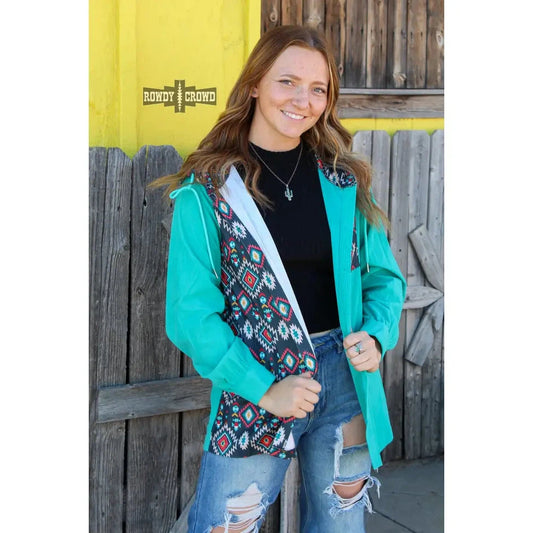 Rowdy Crowd Women's Gaucho Jacket - Teal