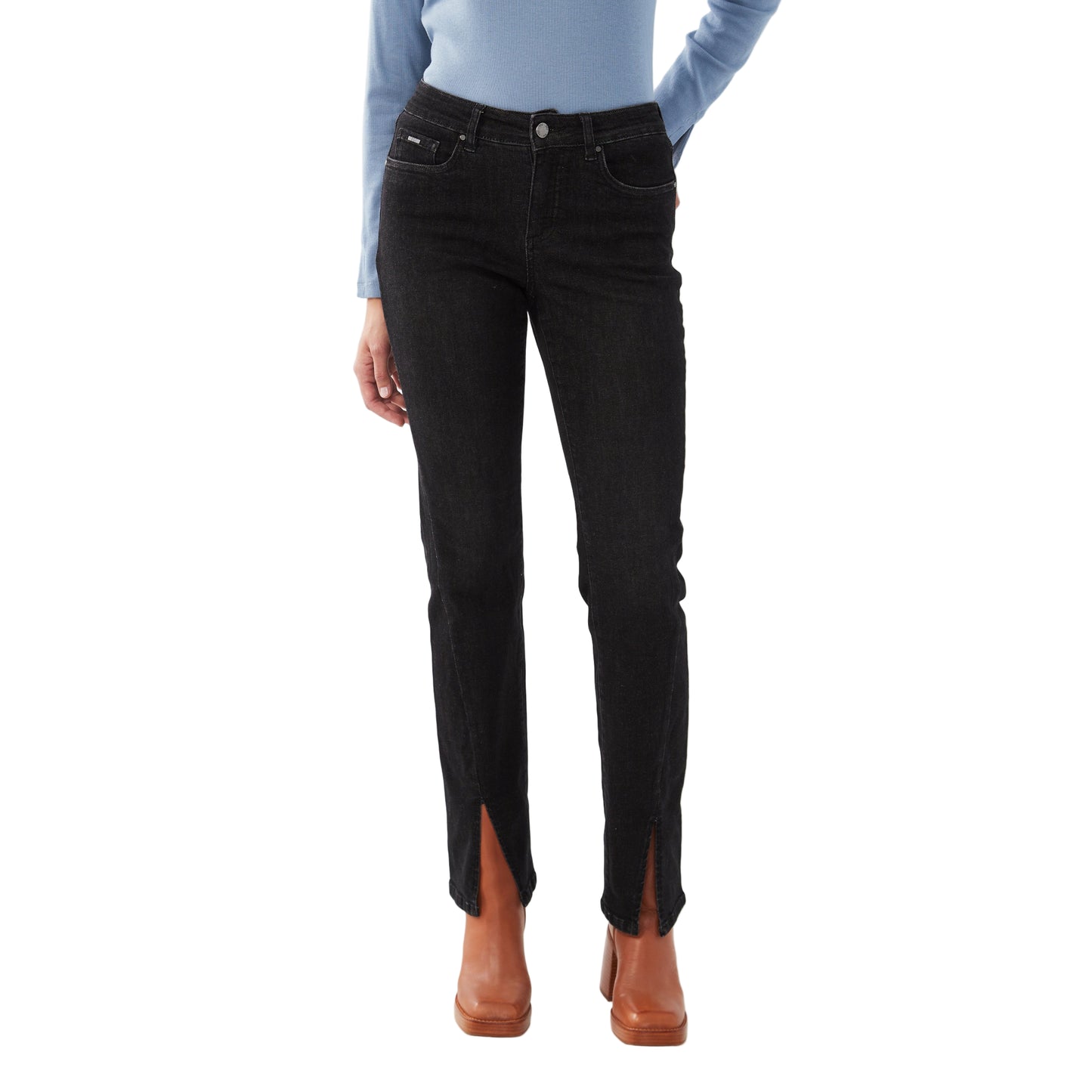 FDJ Olivia Straight Leg Jeans - Black Wash