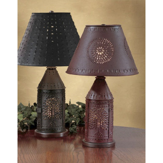 Willow Punched Revere Lamp - Red