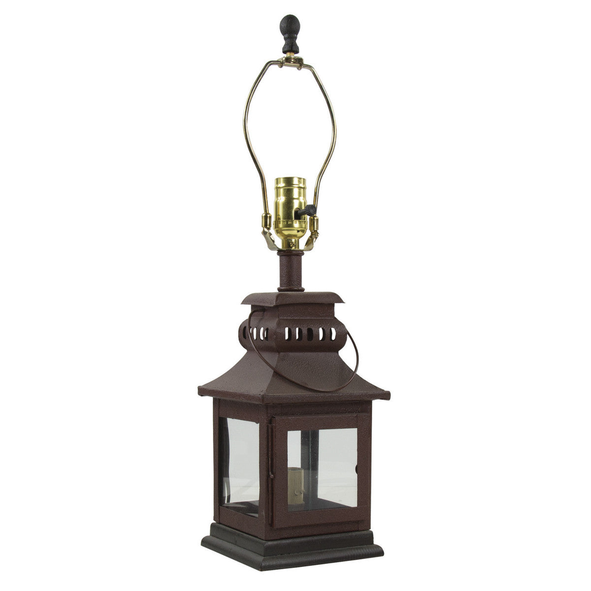 Iron Lantern Lamp - Red