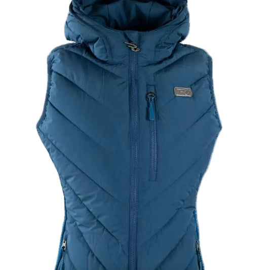 RG Women's Hooded Hybrid Vest Ava - Petrol Blue