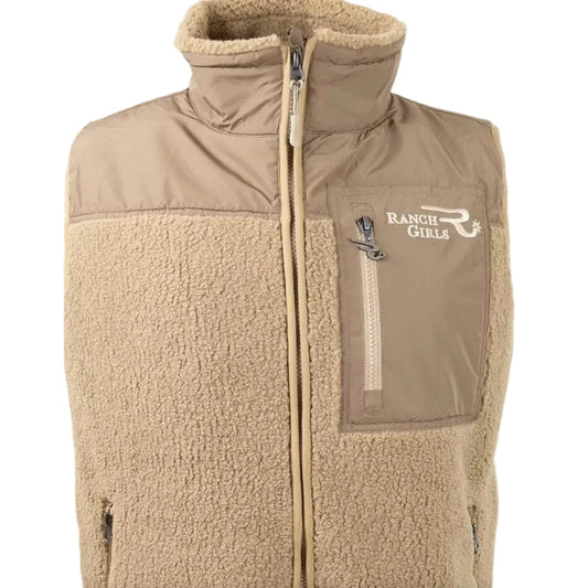 RG Women's Sherpa Fleece Vest Molly - Gravel