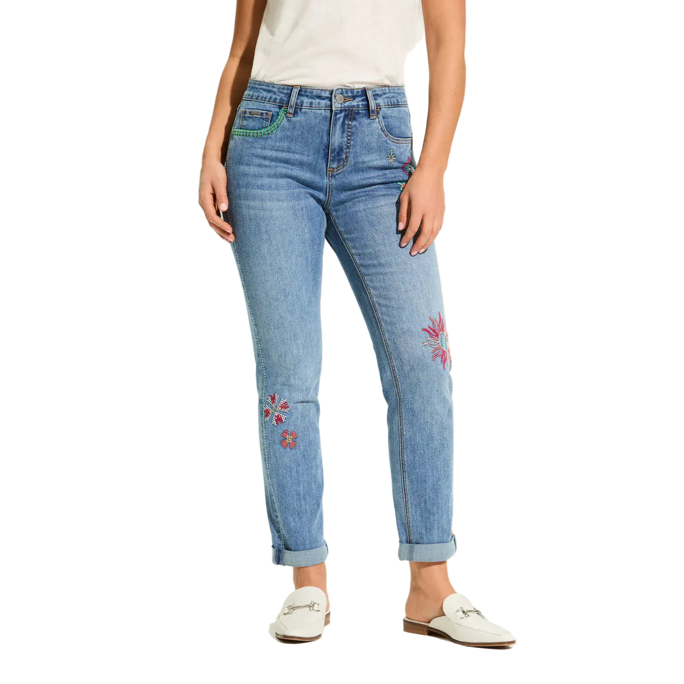 French Dressing Women's Girlfriend Ankle Jean- Light Blue