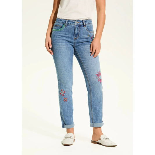 French Dressing Women's Girlfriend Ankle Jean- Light Blue