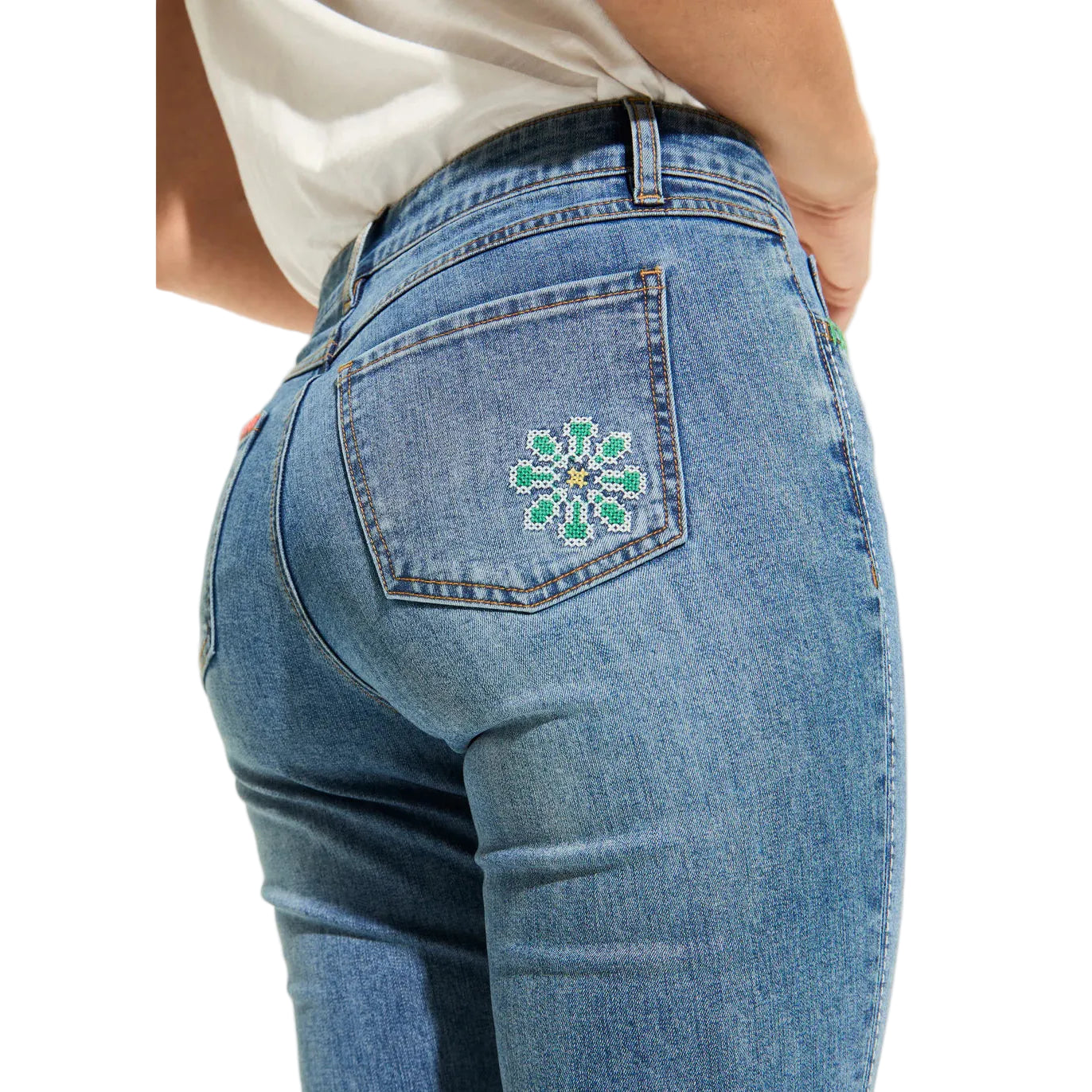 French Dressing Women's Girlfriend Ankle Jean- Light Blue