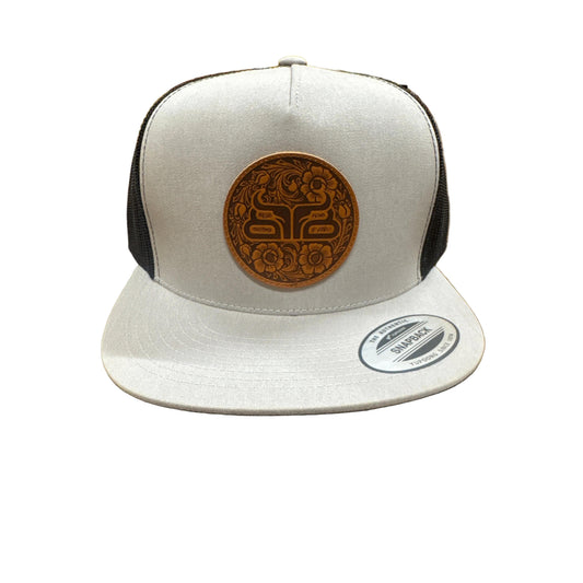 Baredown Brand Flat Bill Recoil  Cap- Charcoal/White