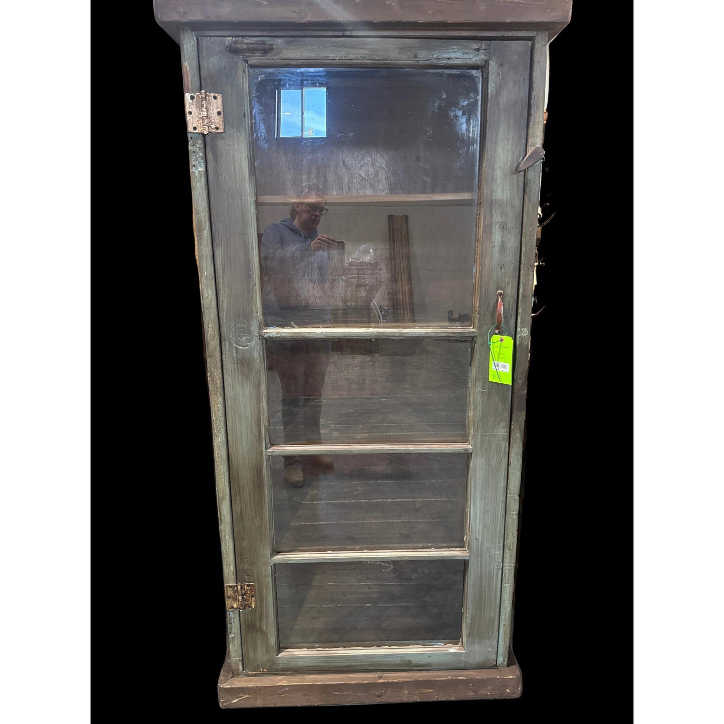 Green Cabinet with Glass Door - Irvine Tack & Western Wear