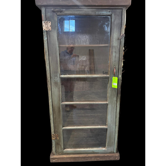 Green Cabinet with Glass Door - Irvine Tack & Western Wear