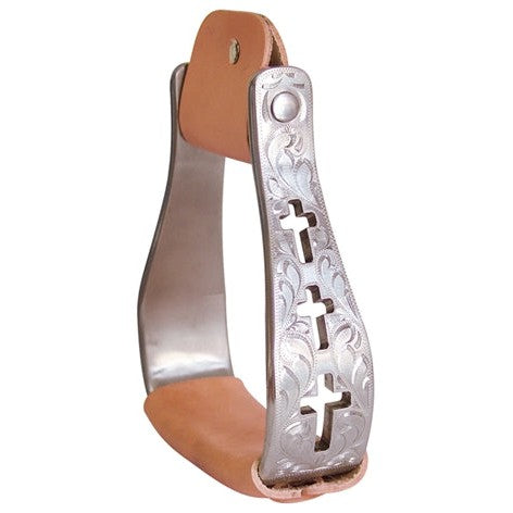 AHE Aluminum Visalia Stirrups 2"-Cross Cut-Outs