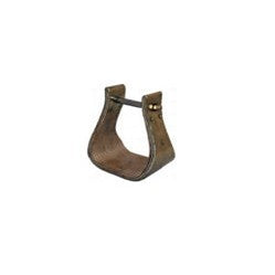 AHE X-Wide Wood Bell Stirrupw/Metal wrap-4" Tread