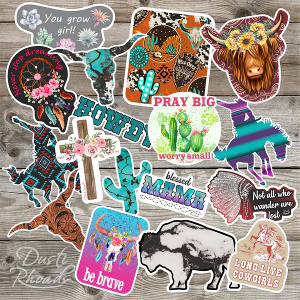 Dusti Rhoads Stickers - Assorted
