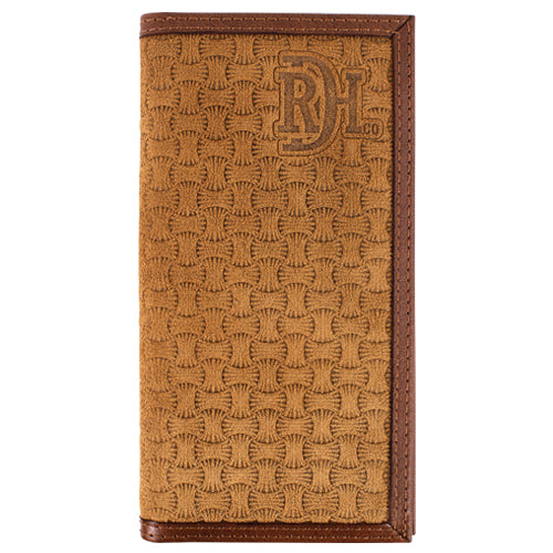 Red Dirt Rodeo Wallet with Roughout Basketweave- Tan