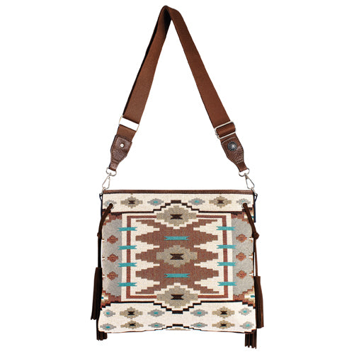 Justin Women's Crossbody with Southwest Design- Bone