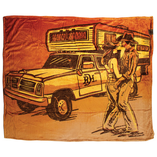Red Dirt Hat Co. Fleece Blanket Rodeo Ready