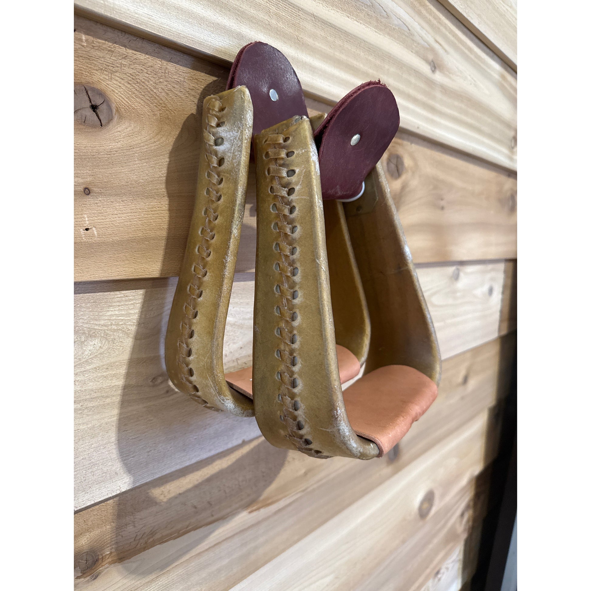 Irvine Rawhide Covered Overshoe Roper Stirrup - Irvine Tack & Western Wear