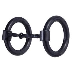 AHE Black Steel Bit w/ Slow Twist Snaffle Mouth