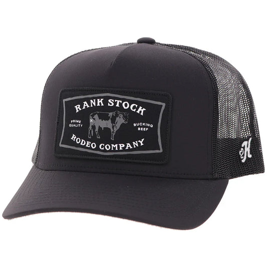 Hooey YOUTH Rank Stock Curved Bill Trucker Cap - Black