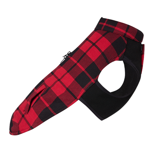 Canada Pooch Thermal Tech Fleece Red Plaid Dog Vest - Size 18