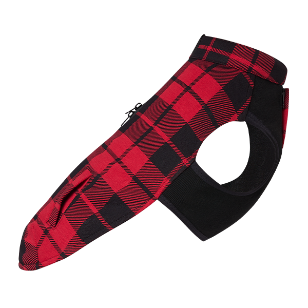 Canada Pooch Thermal Tech Fleece Red Plaid Dog Vest - Size 22