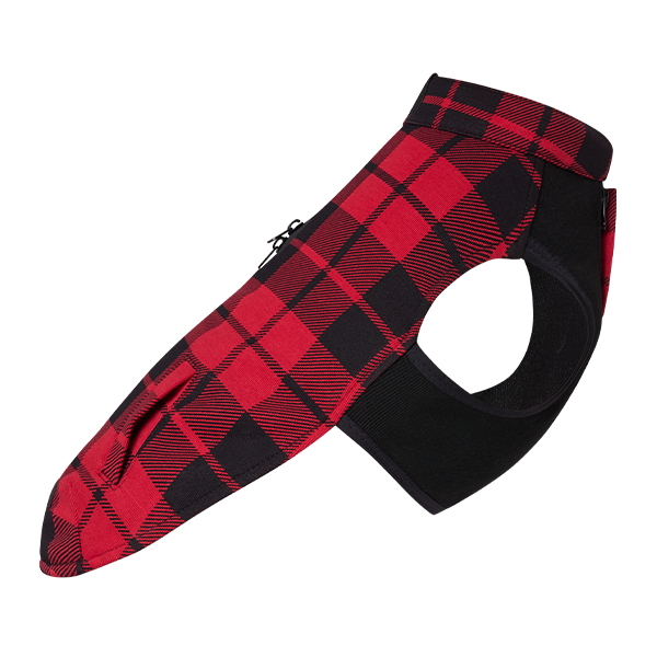 Canada Pooch Thermal Tech Fleece Red Plaid Dog Vest - Size 16