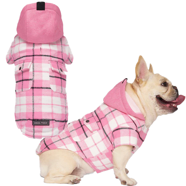 Canada Pooch The Shacket Pink Plaid Size 14